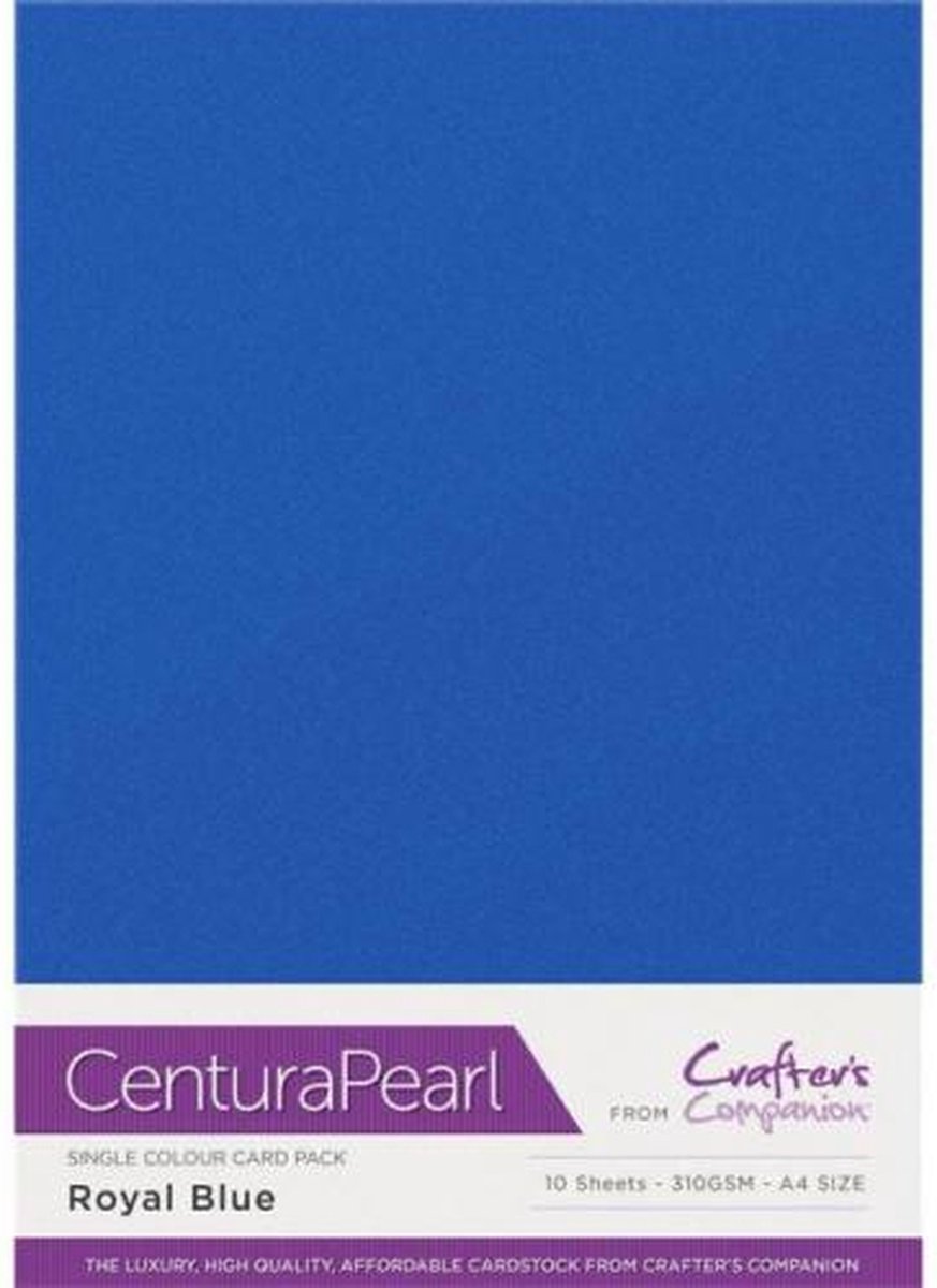 Crafters Companion Glitter karton A4 a 10 vel - Koninklijk Blauw